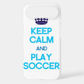 Keep Calm And Play Soccer (Blue) Case-Mate iPhone Case (Back)