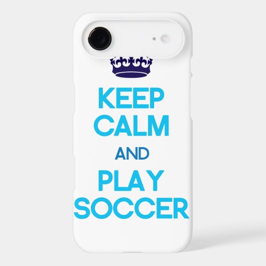 Keep Calm And Play Soccer (Blue) Case-Mate iPhone Case (Back)