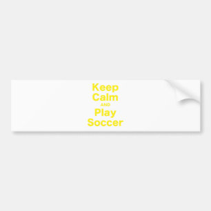 Keep Calm and Play Soccer Bumper Sticker