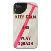 Keep Calm and Play Squash iPhone Case (Back)