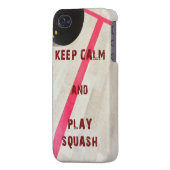 Keep Calm and Play Squash iPhone Case (Back Left)