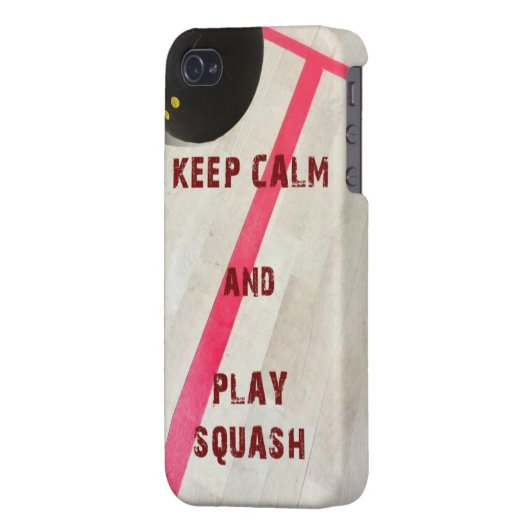 Keep Calm and Play Squash iPhone Case (Back Left)