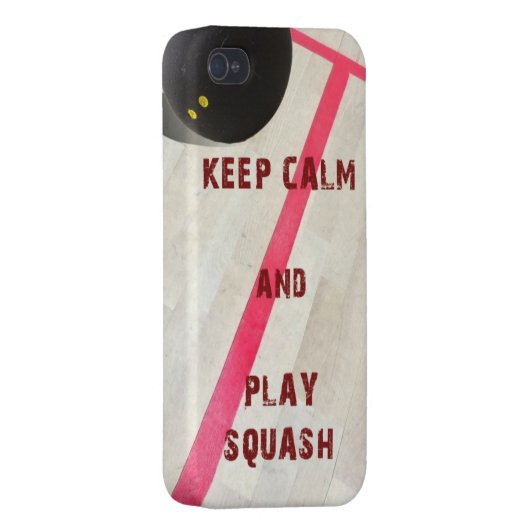 Keep Calm and Play Squash iPhone Case (Back Right)
