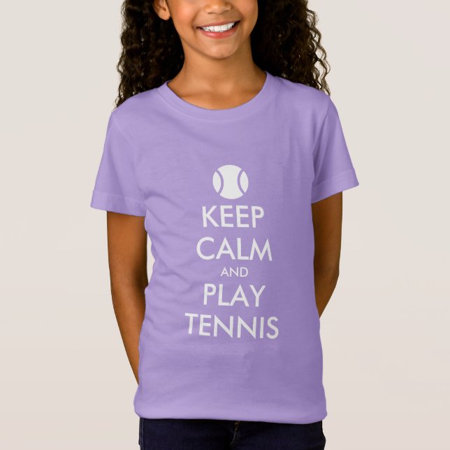 Keep calm and play tennis kid's t shirt for girl (Front)