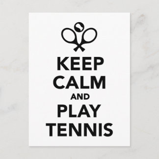 Keep calm and play Tennis Postcard
