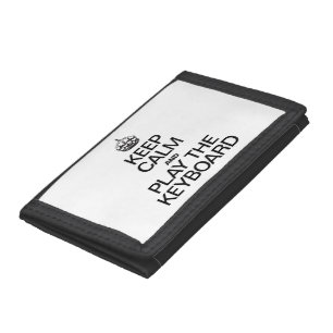 KEEP CALM AND PLAY THE KEYBOARD TRI-FOLD WALLET
