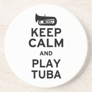 Keep Calm and Play Tuba Drink Coaster