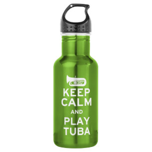 Keep Calm and Play Tuba Stainless Steel Water Bottle