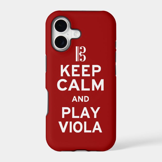 Keep Calm and Play Viola Iphone Case (Back)