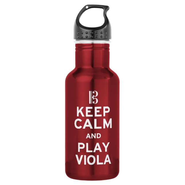 Keep Calm and Play Viola Water Bottle (Front)