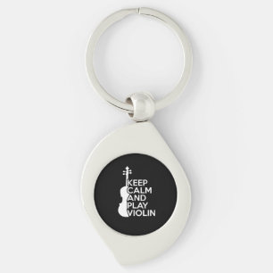 Keep Calm and Play Violin Keychain