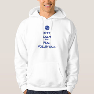 Keep Calm and Play Volleyball (reflex blue) Hoodie