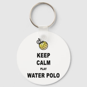 Keep Calm and Play Water Polo Products Keychain