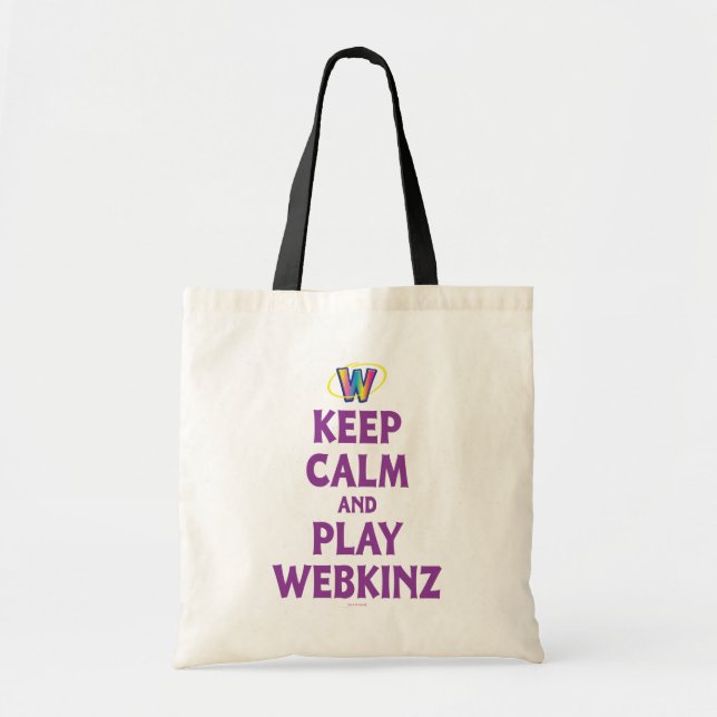 Keep Calm And Play Webkinz Tote Bag (Front)