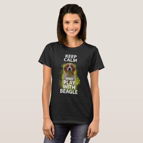 Keep Calm and Play with Beagle Dog Tshirt