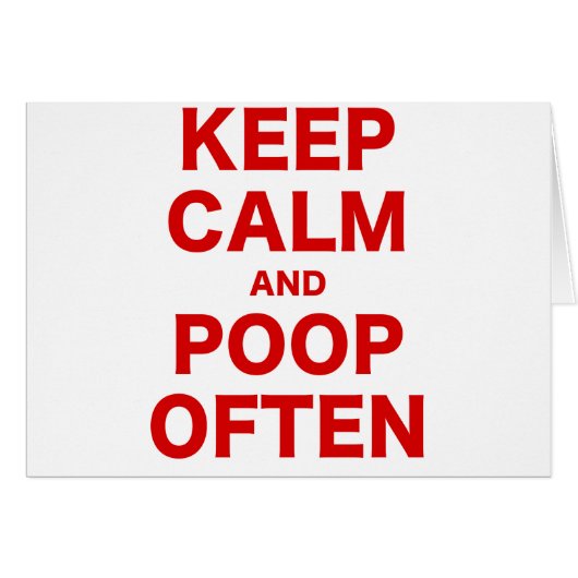 Keep Calm and Poop Often Cards (Front Horizontal)