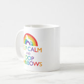 Keep Calm and Poop Rainbows Unicorn Coffee Mug (Front Left)