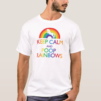 Keep Calm and Poop Rainbows Unicorn T-Shirt