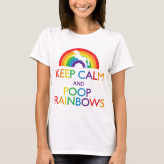 Keep Calm and Poop Rainbows Unicorn T-Shirt