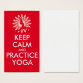 Keep calm and practice yoga (Front & Back)