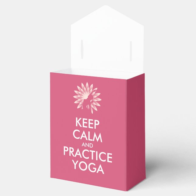 Keep calm and practice yoga favor boxes (Opened)