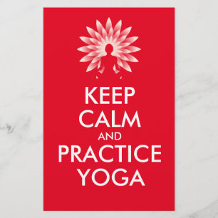 Keep calm and practice yoga flyer