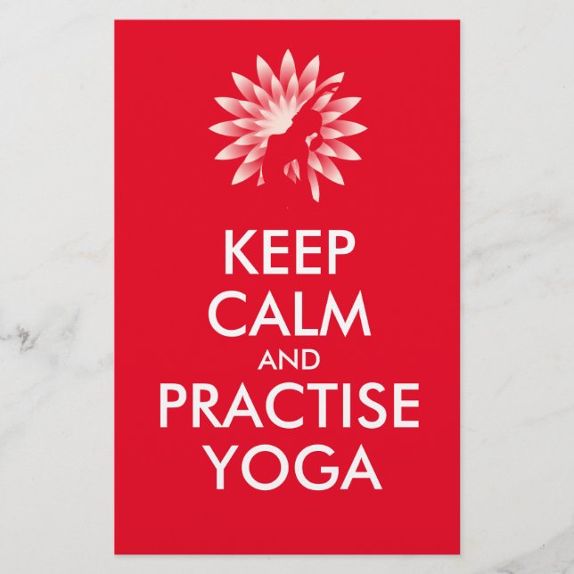 Keep calm and practise yoga flyer (Front)