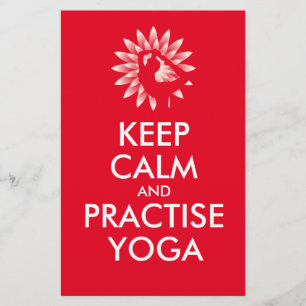 Keep calm and practise yoga flyer
