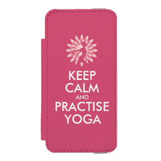 Keep calm and practise yoga wallet case for iPhone SE/5/5s