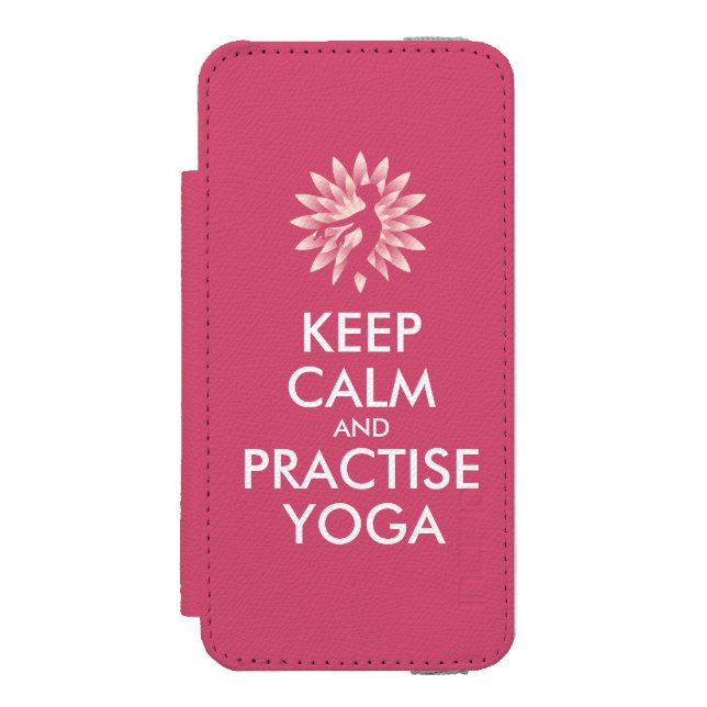 Keep calm and practise yoga incipio iPhone wallet case (Folio Front)
