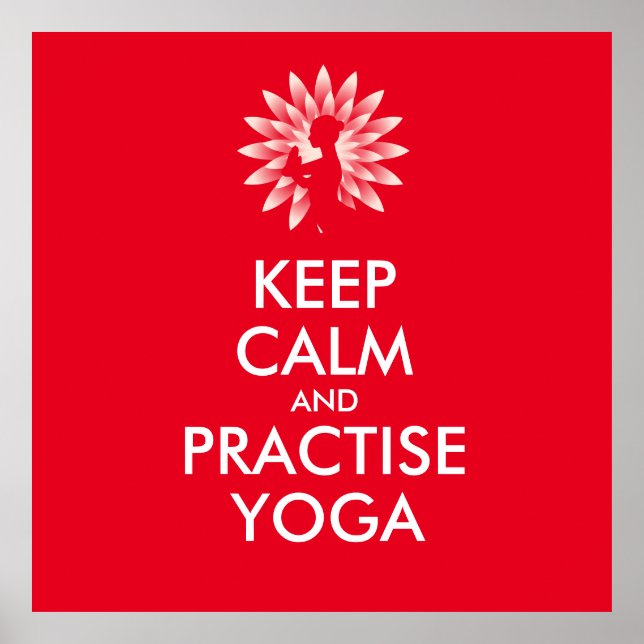 Keep calm and practise yoga poster (Front)