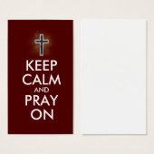 Keep calm and pray on (Front & Back)