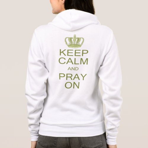 Keep Calm and Pray On Large Royal Decree Hoodie
