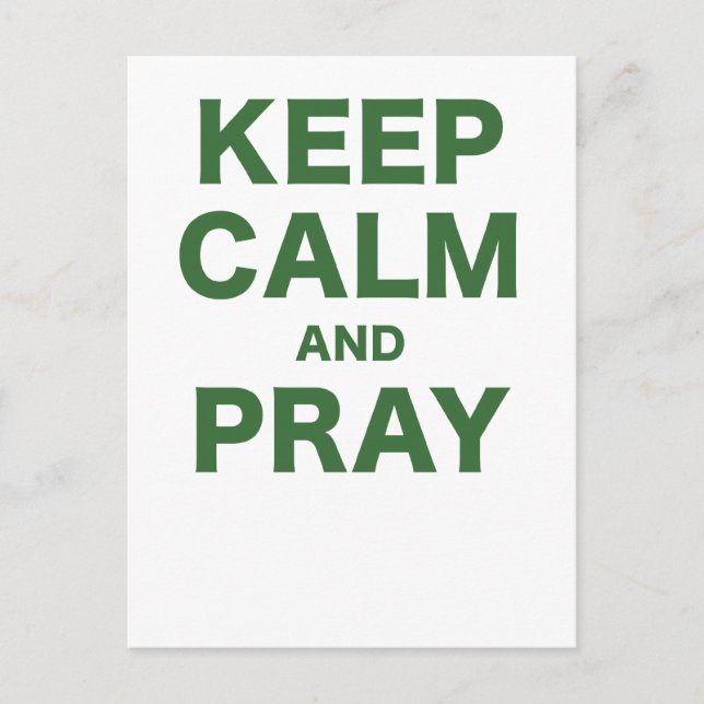 Keep Calm and Pray Postcard (Front)