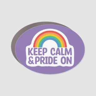 Keep Calm And Pride On Gay Pride Month Car Magnet