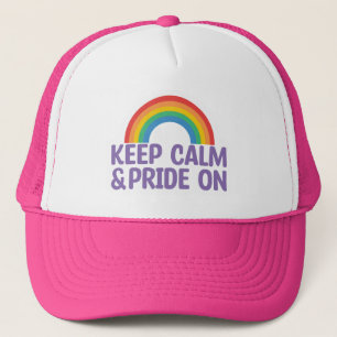 Keep Calm And Pride On Gay Pride Month Trucker Hat
