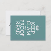 Keep Calm and Proofread (clam) (any color) Business Card (Front/Back)