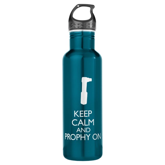 Keep Calm and Prophy On Stainless Steel Water Bottle (Front)