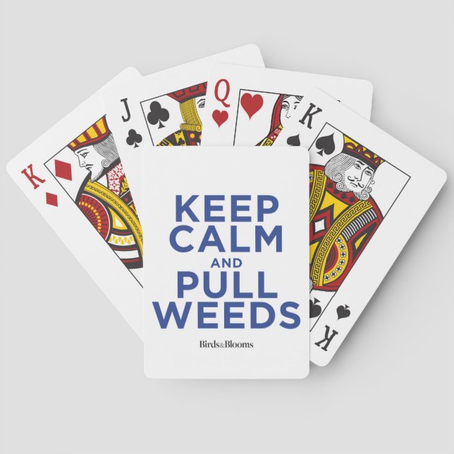 Keep Calm and Pull Weeds Poker Cards (Back)