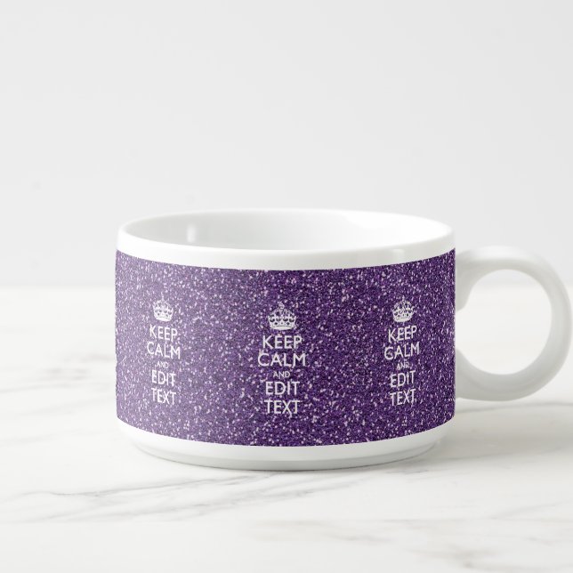Keep Calm and Purple Mauve Bowl (Left)