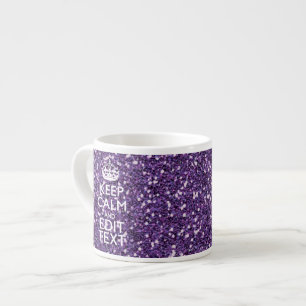 Keep Calm and Purple Mauve Espresso Cup