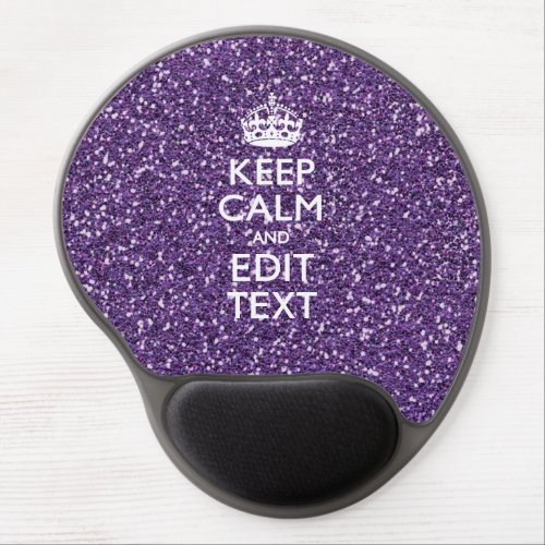 Keep Calm and Purple Mauve Gel Mouse Pad