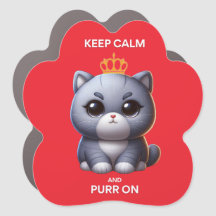 Keep Calm and Purr On Car magnet
