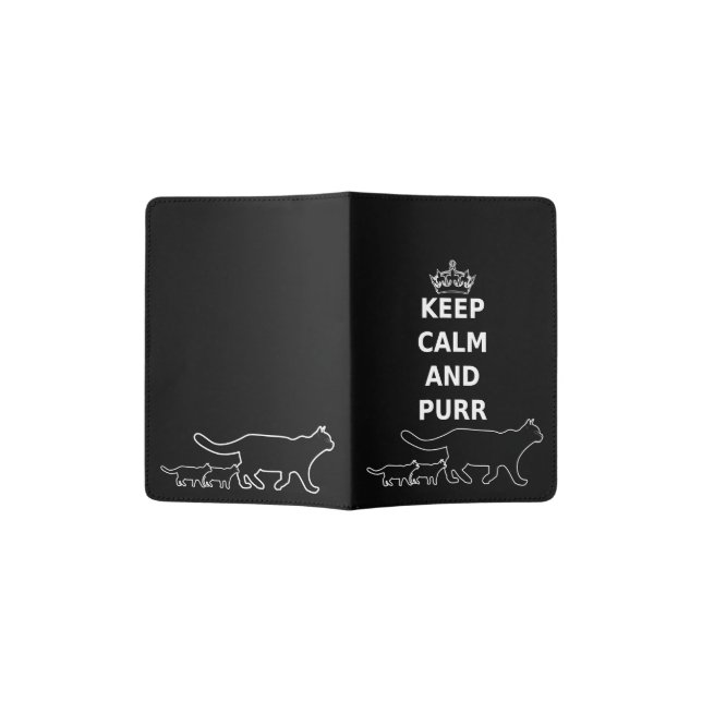 Keep Calm and Purr Passport Holder (Opened)