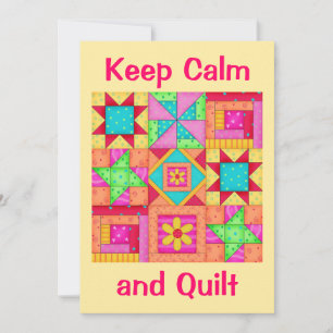 Keep Calm and Quilt Patchwork Quilt Invitation