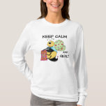 Keep Calm and Quilt Whimsy Honey Bee Art T-Shirt