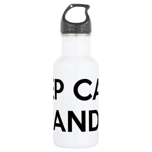 Keep Calm and Rack On Water Bottle (Front)