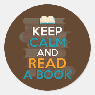 Keep Calm And Read A Book Librarian Reading Lover Classic Round Sticker
