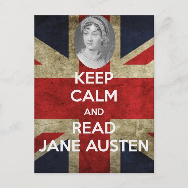 Keep Calm and Read Jane Austen Postcard (Front)