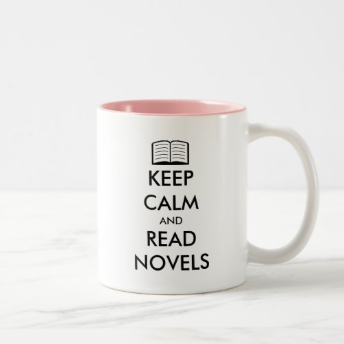 Keep calm and read novels book lover coffee mug